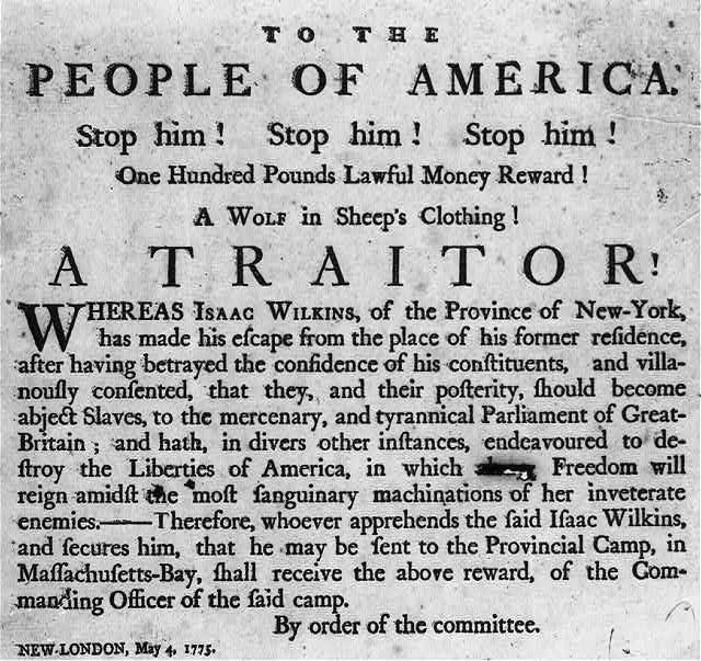 Pro-patriot broadside from 1775.